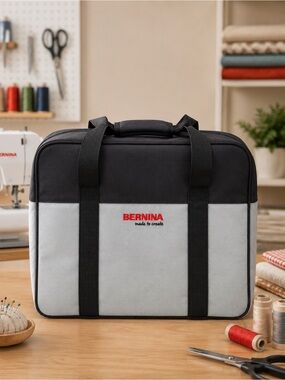 Bernina Black Gray Sewing Machine Carry Bag Padded Storage Organizer Case